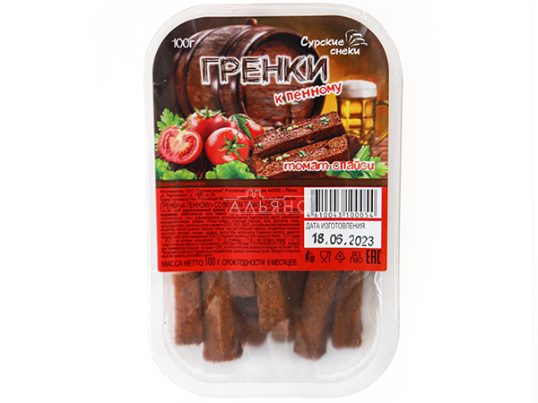 Сурские гренки Томат спайси (100 гр) в Тюмени