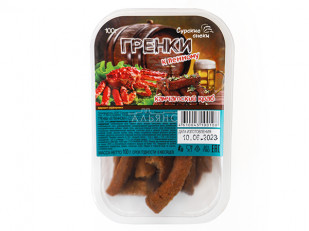Снеки к пиву: Сурские гренки Камчатский краб (100 гр)