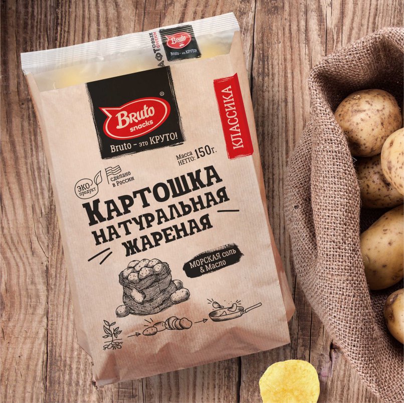 Картофель «Бруто» с солью 130 гр. в Тюмени